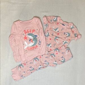 Old Navy Pink Shark Pajama Set for Kids